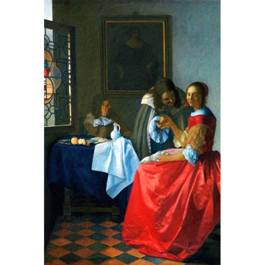 Dame und zwei Herren - Johannes Vermeer